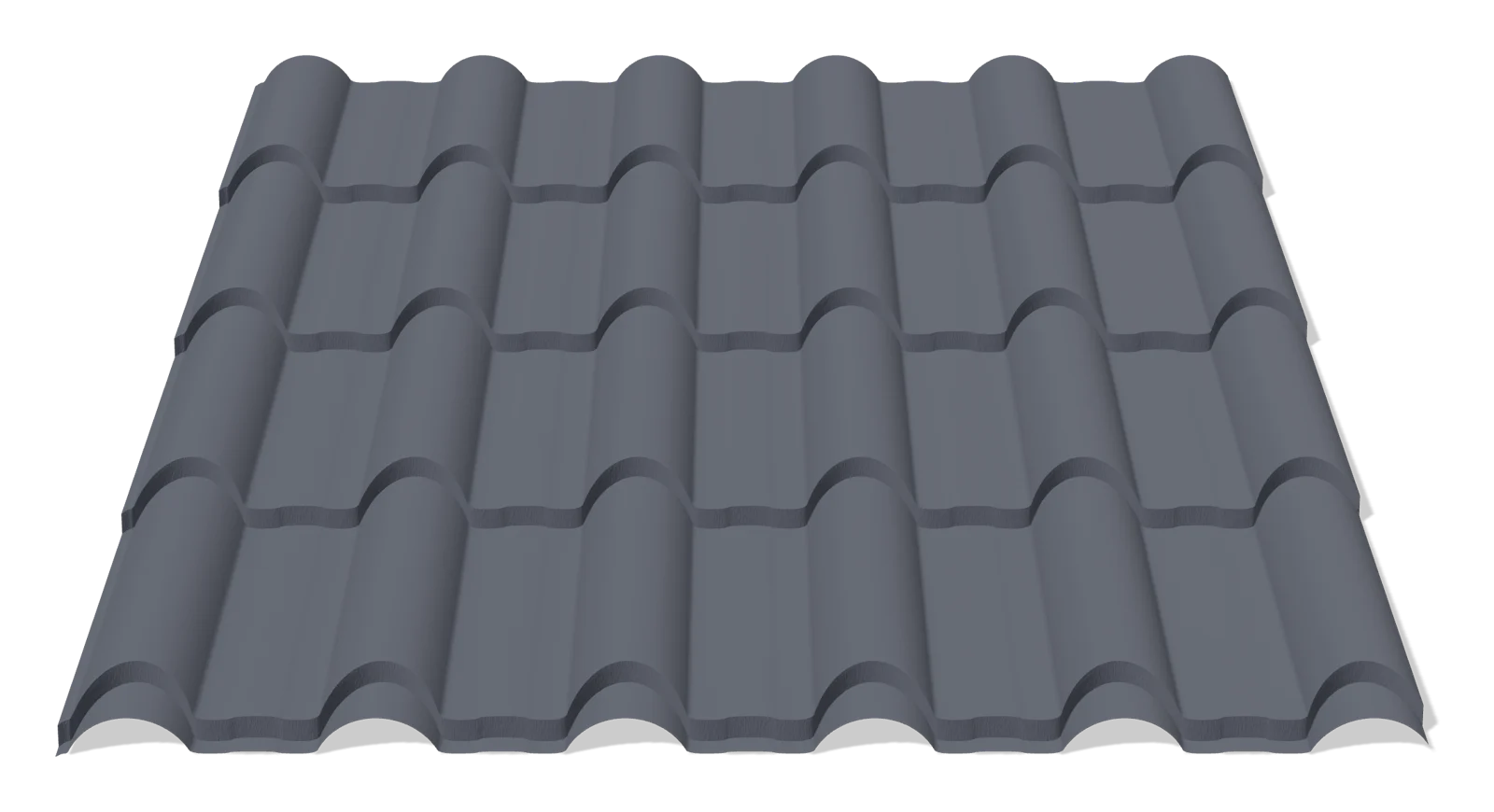 Bambuk metall cherepitsa, old tomondan (RAL 7024 grafit, matoviy)